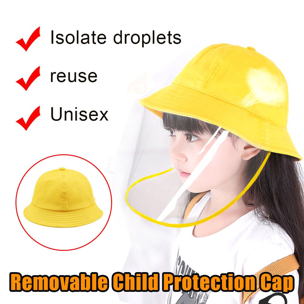 3-10 ans enfant en plein air pêcheur chapeau mignon petit jaune chapeau amovible casquette de protection sunprotectionnvion pour les enfants