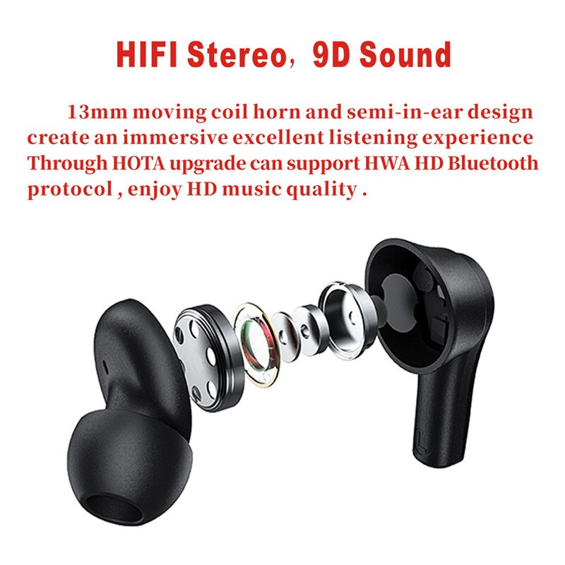 Globalny Lenovo QT82 bezprzewodowy zestaw słuchawkowy Bluetooth dotykowy zestaw słuchawkowy Stereo HD MIC rozmowa 400mAh duża bateria IPX5 wodoodporna