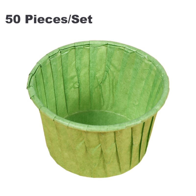 50Pcs Muffin Cupcake Paper Cup Oilproof Cupcake Liner Baking Cup Tray Case Wedding Party Caissettes Cupcake Wrapper Paper: A