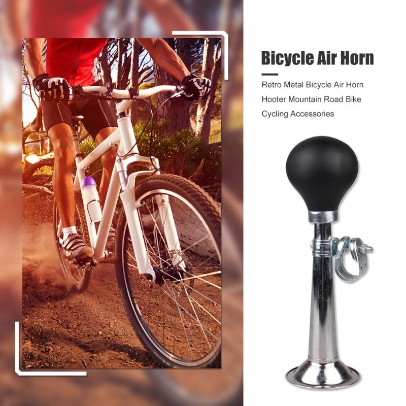 Metalen fiets luchthoorn mountainbike racefiets toeter fietsbel fietsaccessoires 21 x 5.9 x 5.9cm