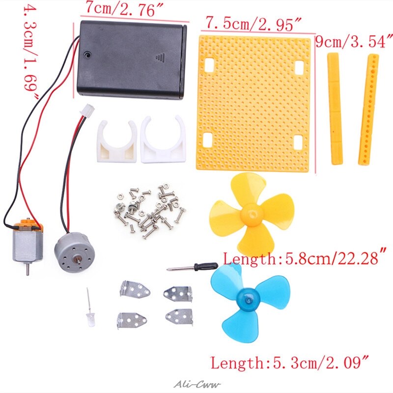Motor generador eléctrico, turbina eólica de energía, Mini LED, educación, DC AC