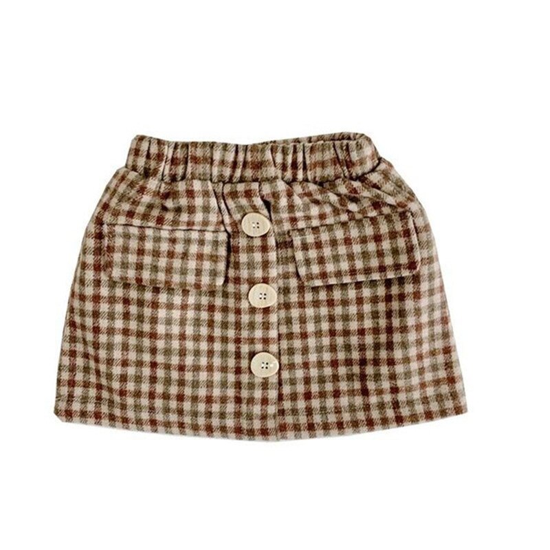 Winter Pleated Kids Skirt girls clothes wool Thick Warm School Plaid skirt for girl Princess skirt Children pettiskirt girls