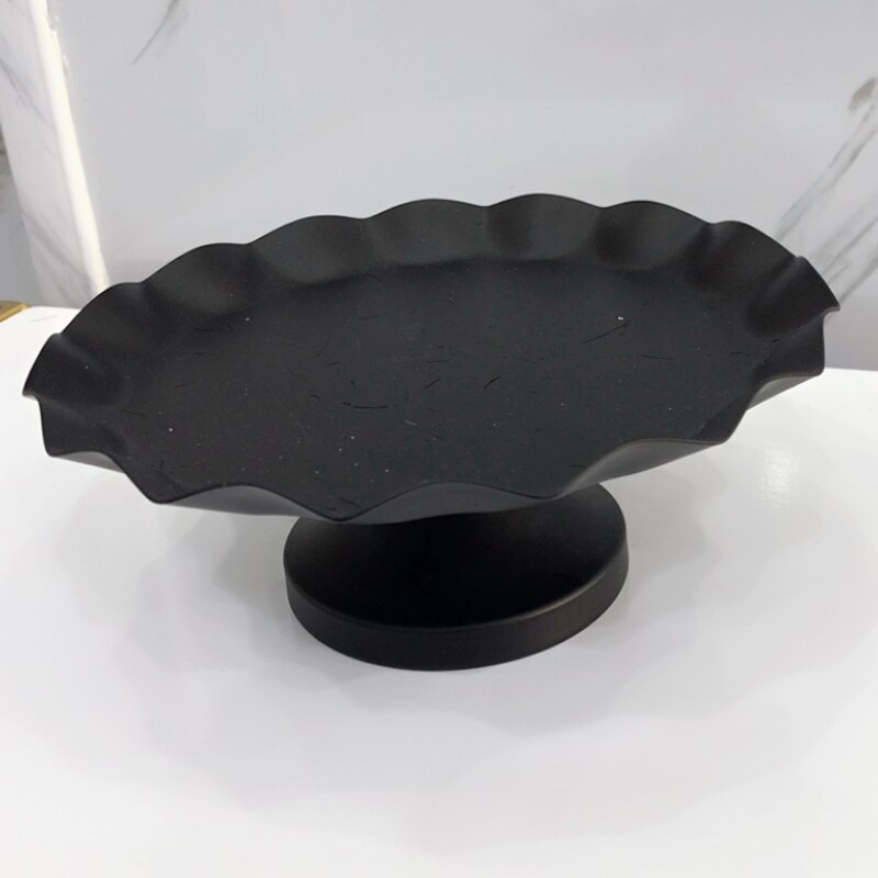 SWEETGO 4"/6"/8" Metal Cake Stand Black Color Cupcake Plate Tools Perfume Tray Candy Bar Accessory for Home Decoration