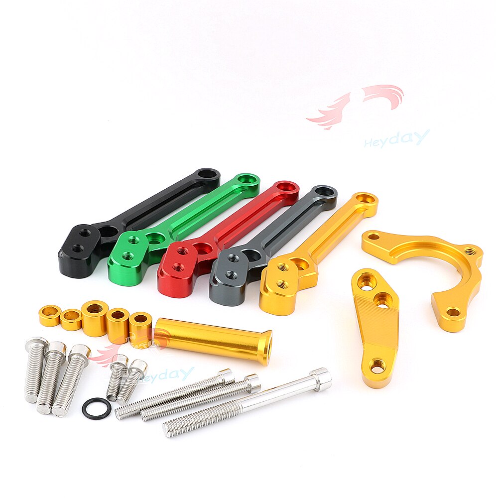 Soporte de amortiguador de pedal de aleación de titanio para motocicleta Kawasaki Z900, mango de amortiguación de dirección para motocicleta, codificación dura orientada