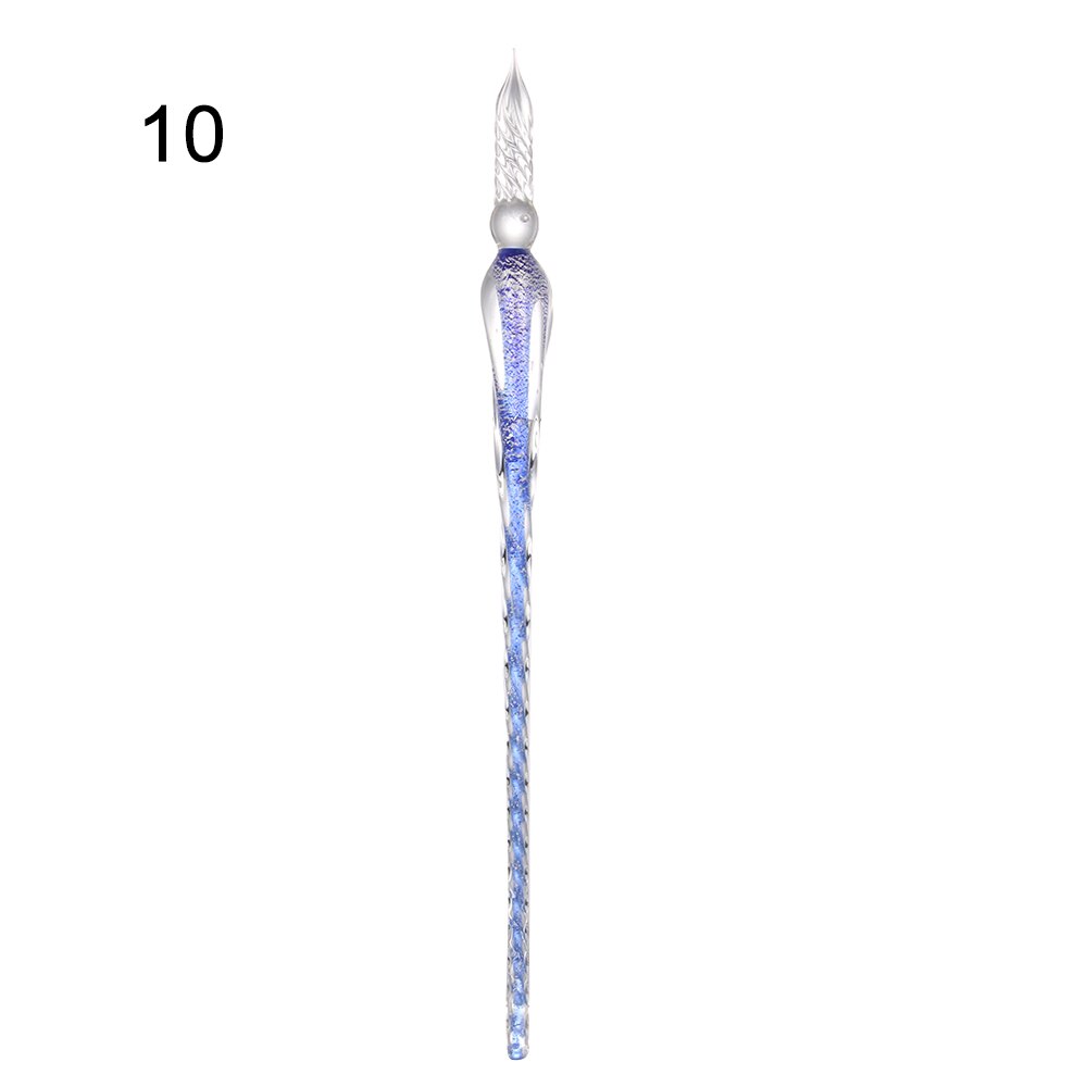 Lapicero clásico Dip de vidrio, 1 Uds., lapicero de tinta de relleno de firma, bolígrafos estilográficos hechos a mano, suministros de pintura: 10