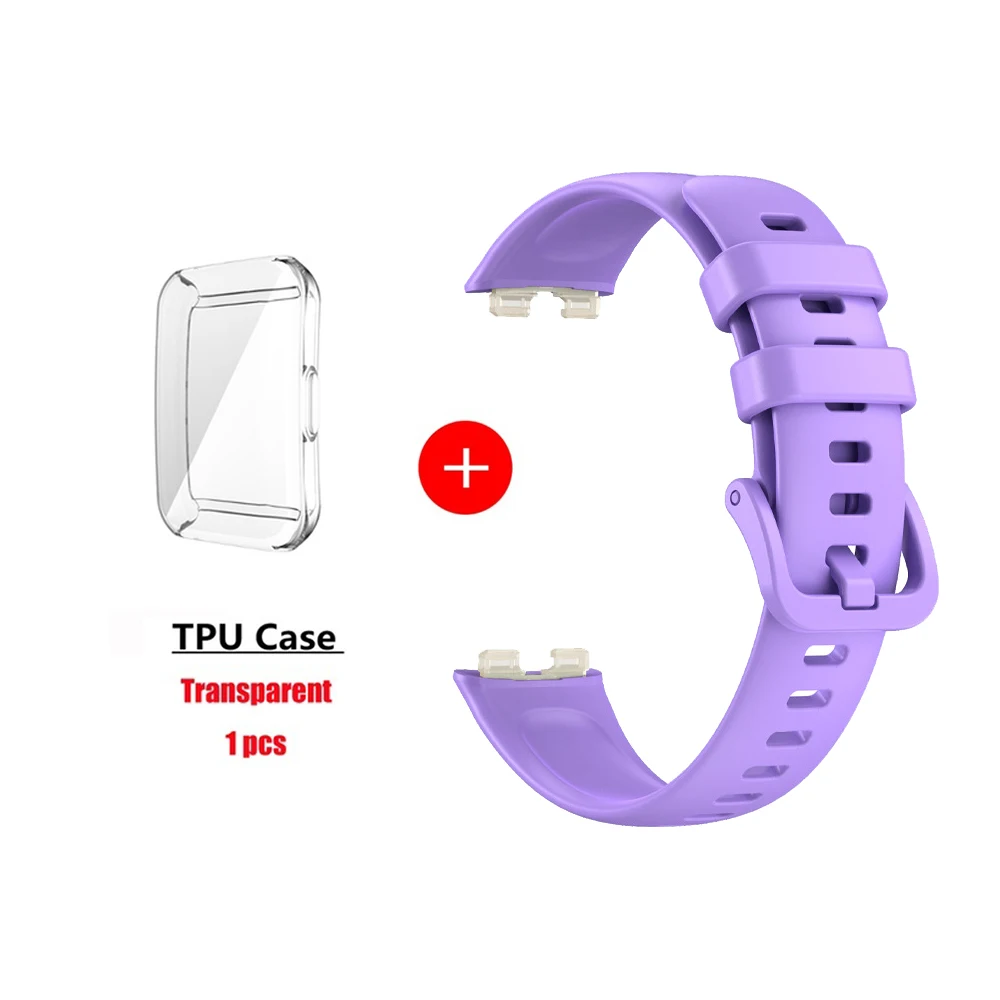 Soft Silicone Strap Case for Huawei Band 8 9 Accessories Replacement Bracelet Screen Protector Wristband for Huawei Watch Band8