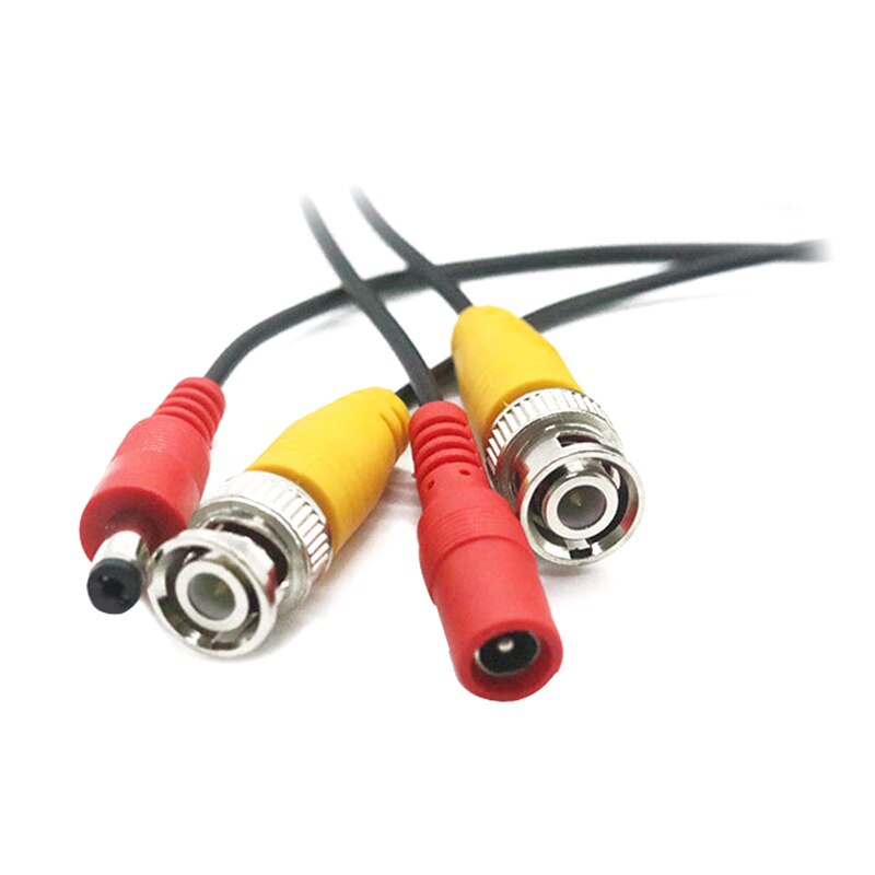 Bnc dc pluggkabel 5m/10m/15m/20m/30m/40m/50m cctv videoutgangskabel til ahd tvi cvi analog system dvr sett tilbehør