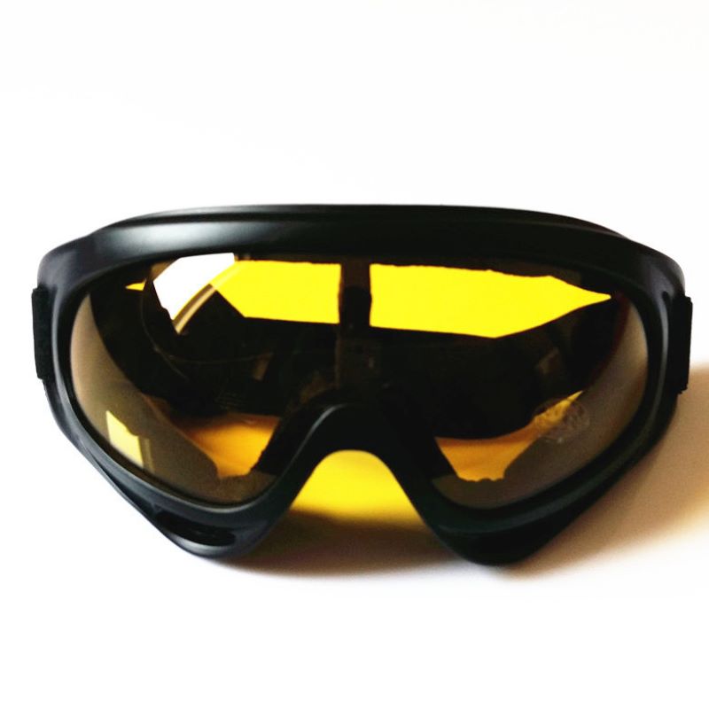 1 stk vinter vindtætte skibriller briller udendørs sports cs briller ski briller  uv400 støvtætte moto cykel solbriller: Gul
