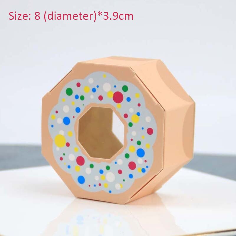 1pack Donuts Candy Bags Cookies Packaging Boxes for Kids Girl Donuts Happy Birthday Party Supply Wedding DIY Crafts Decorations: 6pcs B