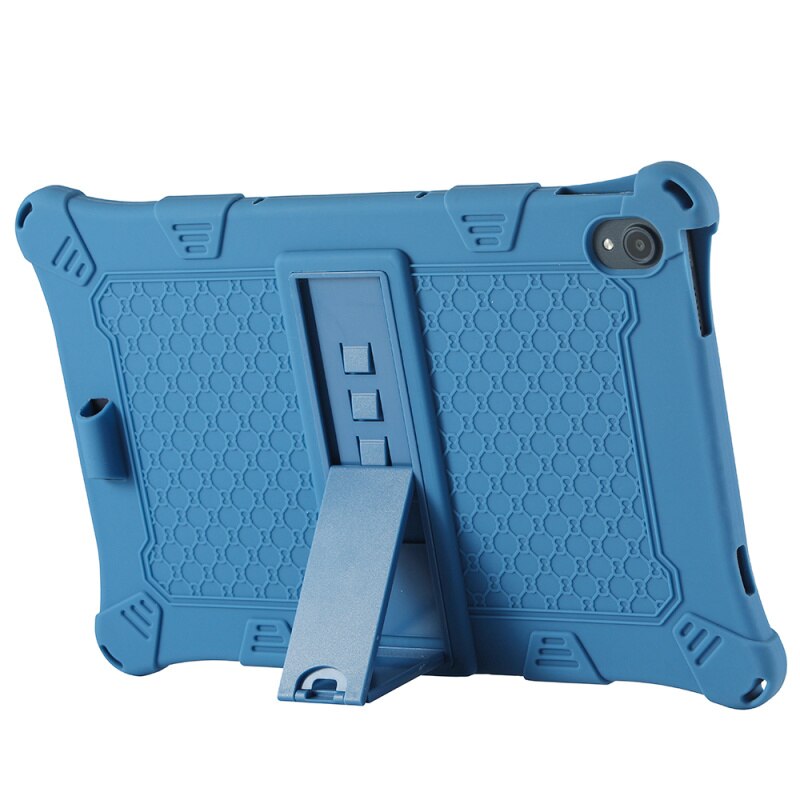 Kinderen Veilig Shockproof Silicone Case Voor Lenovo J706F 11.5Inch Tablet Met Afneembare Kickstand En Schouderband Voor Lenovo Pad: GSC-DKBlue