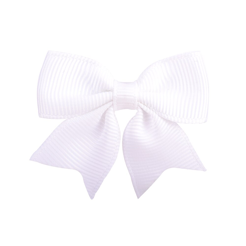 1 Piece Solid Grosgrain Ribbon Bows Hairpin Girl's Hair Bows Boutique Hair Clip Handmade Bowknot Clip For Kids Hair Accessories: 18