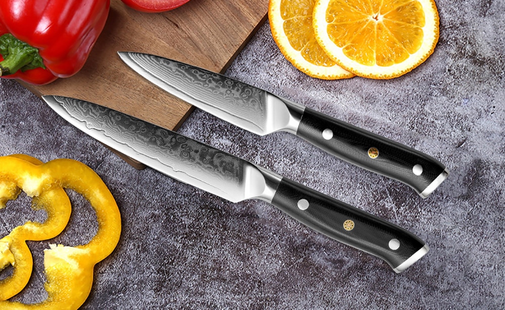 Japani  vg10 damaskusteräksinen keittiöveitsi  g10 kahva + luumun kukka paras kokkiveitsi terävä leikkuri santoku keittotyökalu