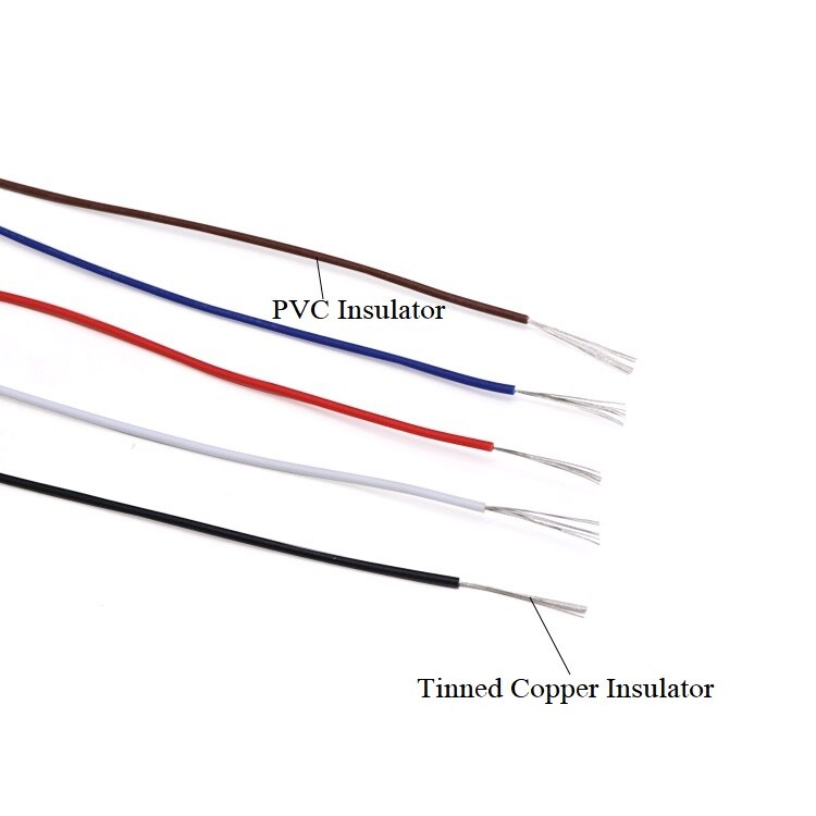 5m ul1571 32 awg pvc elektronisk ledning  od 0.6mm fleksibel kabel isoleret fortinnet kobber miljøled line gør-det-selv ledning 1 meter