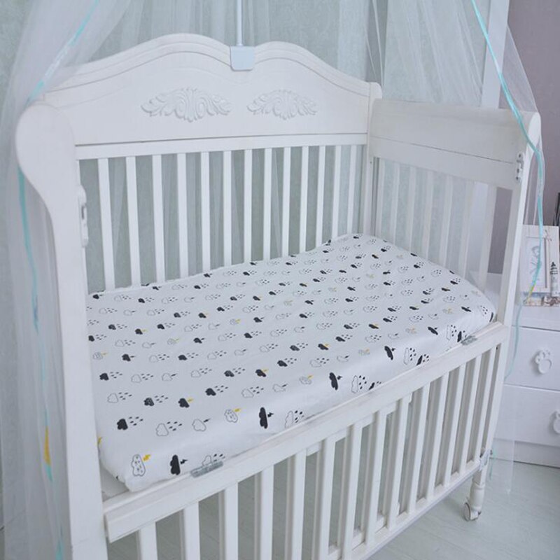 Nyfødt barneseng cribbed sheetchildren sengetæppe småbørneseng sengetøj bomuld blødt spædbarn lagner bwz 006: F