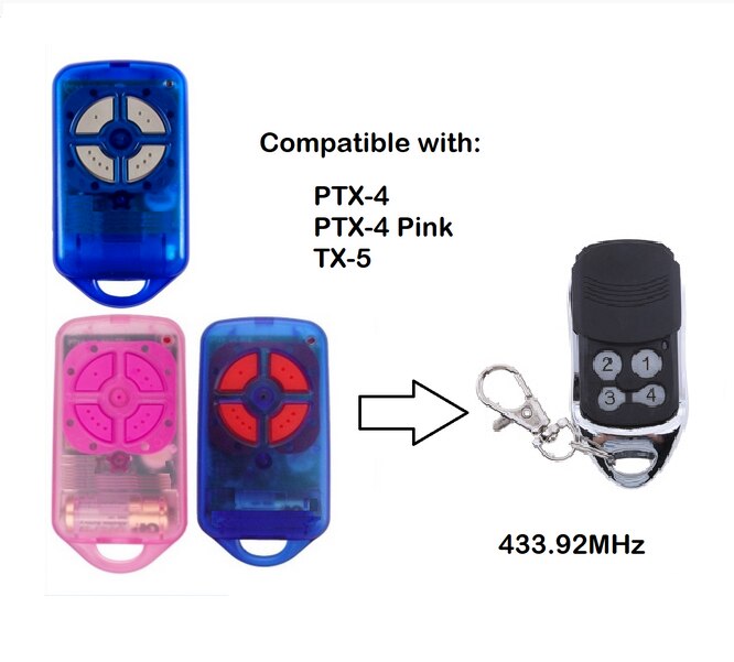 for PTX4 Garage Gate Door Remote GDO 2v5/2v6/2v7/4v3/4v4/4v5/4v6/6v1garage door opener