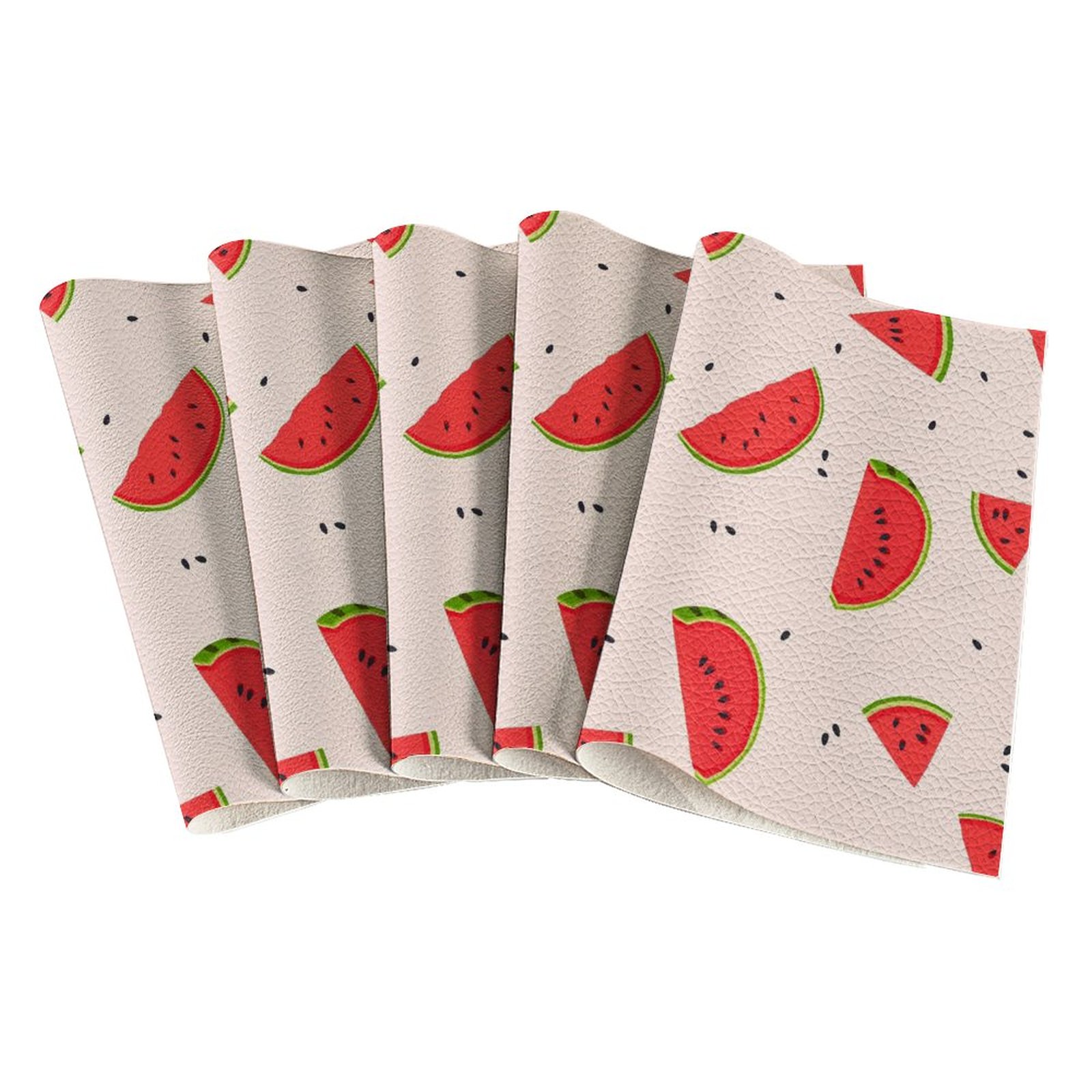 Good-Looking Fruit Printing Lychee Pattern Leather Fabric Hair Accessories Bow Knot Shoes Crafts 22X30cm: Lichee Pattern-10