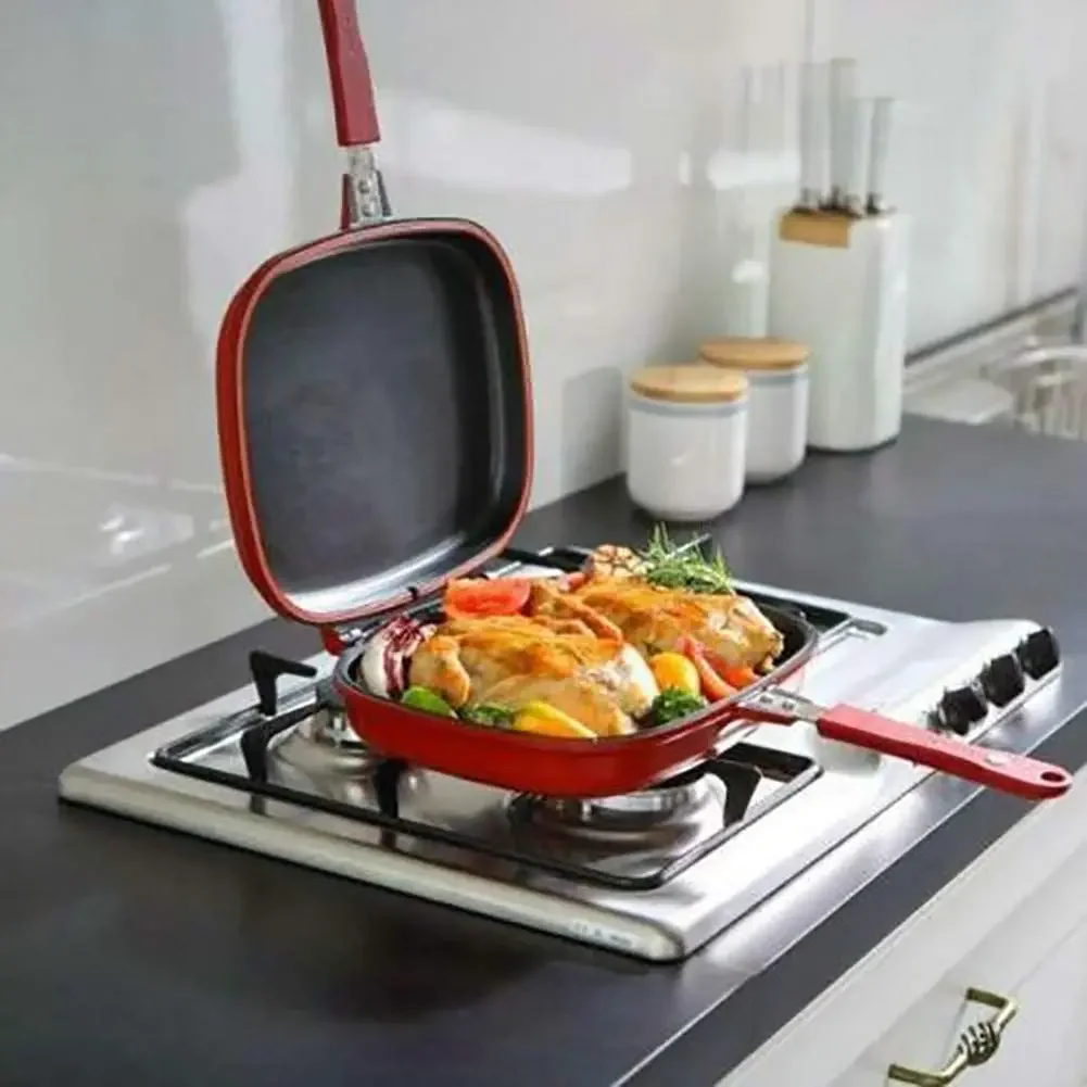 32cm dobbeltsidede stegepander stegepande grill bageplade non-stick stegepande wokpande hjem have pandekage til køkkenet