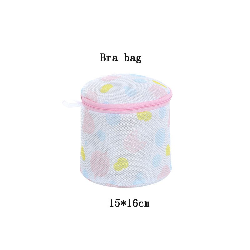 3 størrelser tøj vaskemaskine tøjvask bh hjælpe lingeri mesh net vaskepose pose kurv femme kartontryk klassificering vask: 15 x 16cm