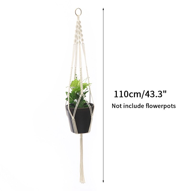 Nordic Opknoping Manden Bloempot Plant Houder Vintage Katoen Muur Opknoping Mand Bloempot Netto Macrame Plant Hangers Thuis Decor: S6   Hanging Baskets
