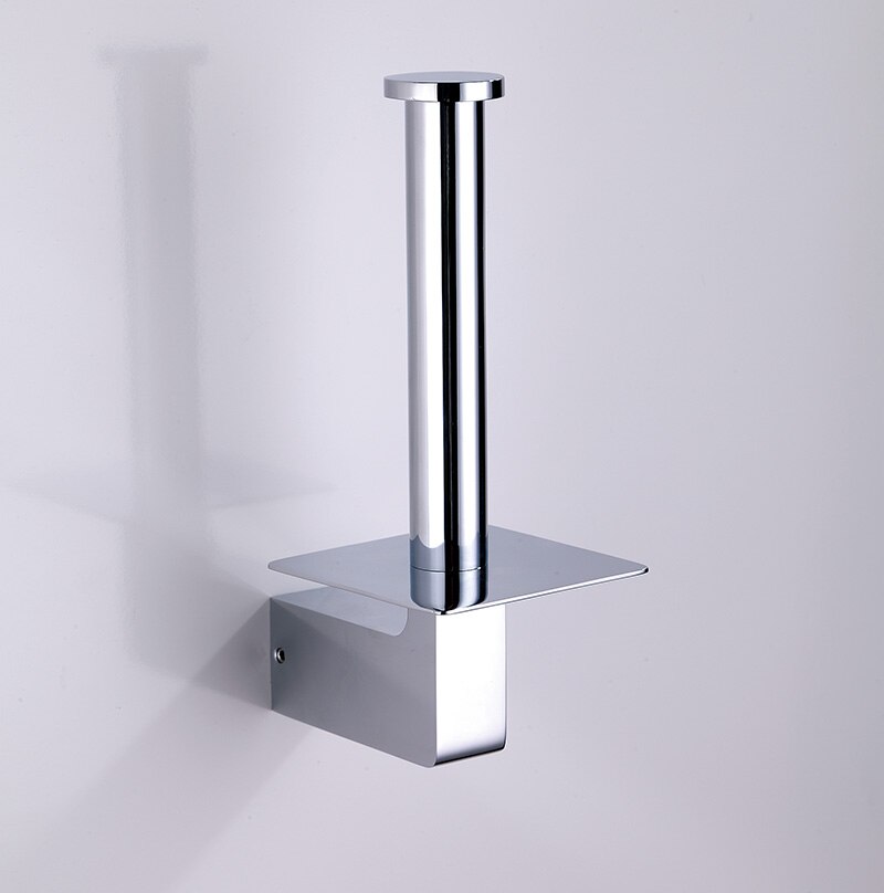 Chrome Bathroom Rack Hardware Accessories Sets Brass Shower Soap Dispenser Dish Towel Rails Robe Hooks Toilet Brush Roll Holder: 9706a roll holder