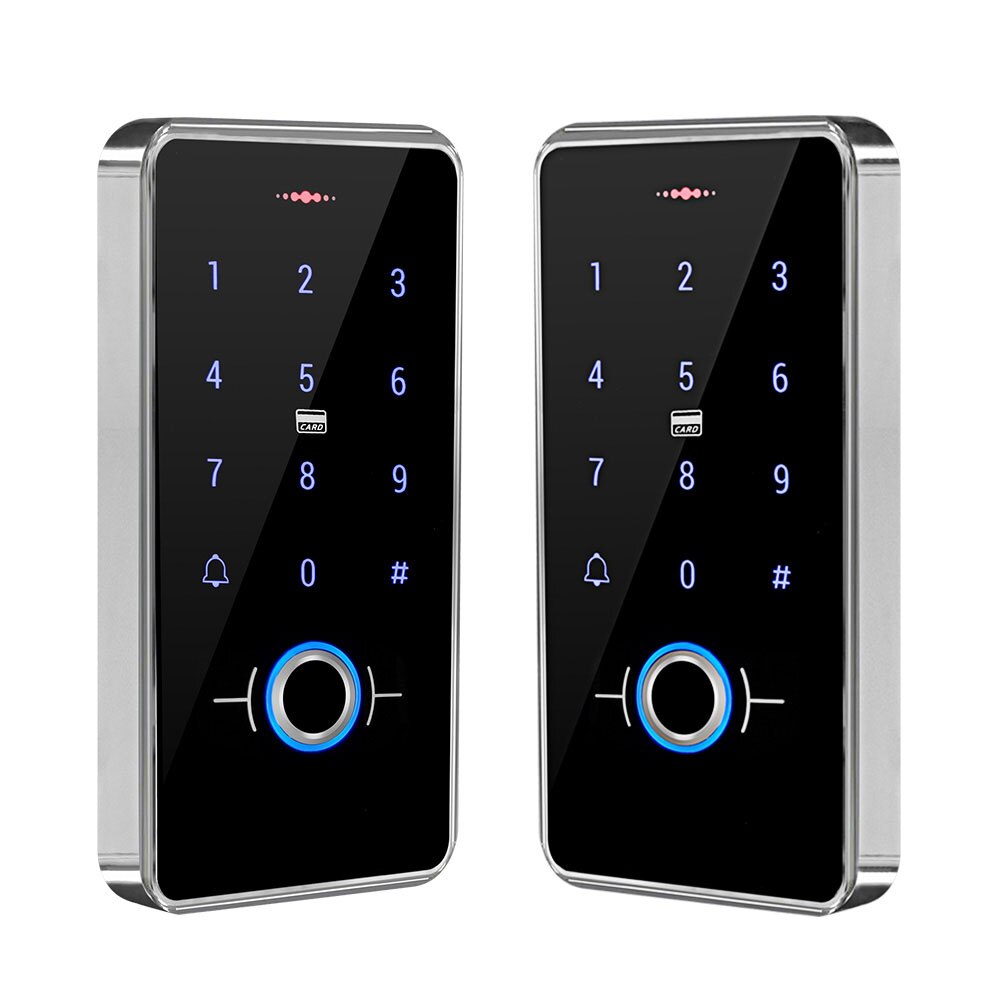 Outdoor IP68 Waterproof Fingerprint Access Control Keypad RFID Keyboard Touch Panel Electronic Door Opener System 13.56MHz Cards