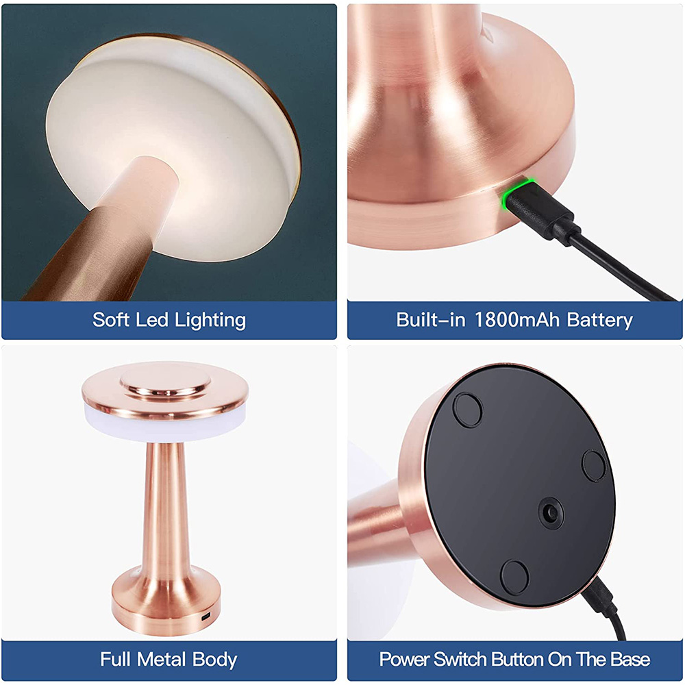 retro Bar Tisch Lampe LED Wiederaufladbare Schreibtisch Licht Zimmer Dekor Lampe Camping Luces Schlafzimmer Kaffee Dekoration Chambre Nacht Lichter