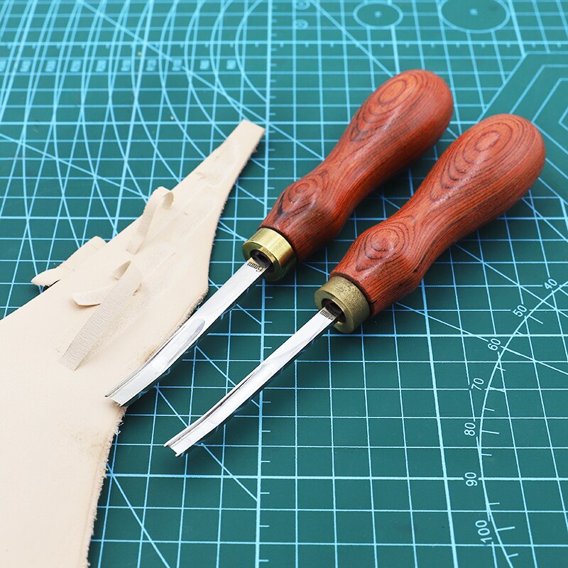 DIY Leather craft Edge French Style Edge Beveler Leather Skiving Thinning Trimming Tool Thinning knife 6mm-10mm