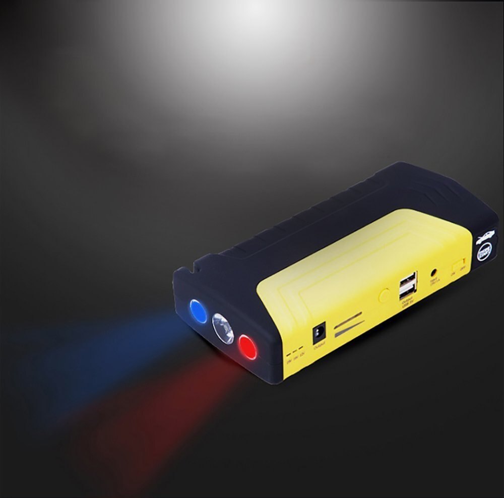 12V Auto Battery Booster Portable Phone Charger Power Pack Built-in LED Light and Safety Hammer Charge for Cellphone Laptop