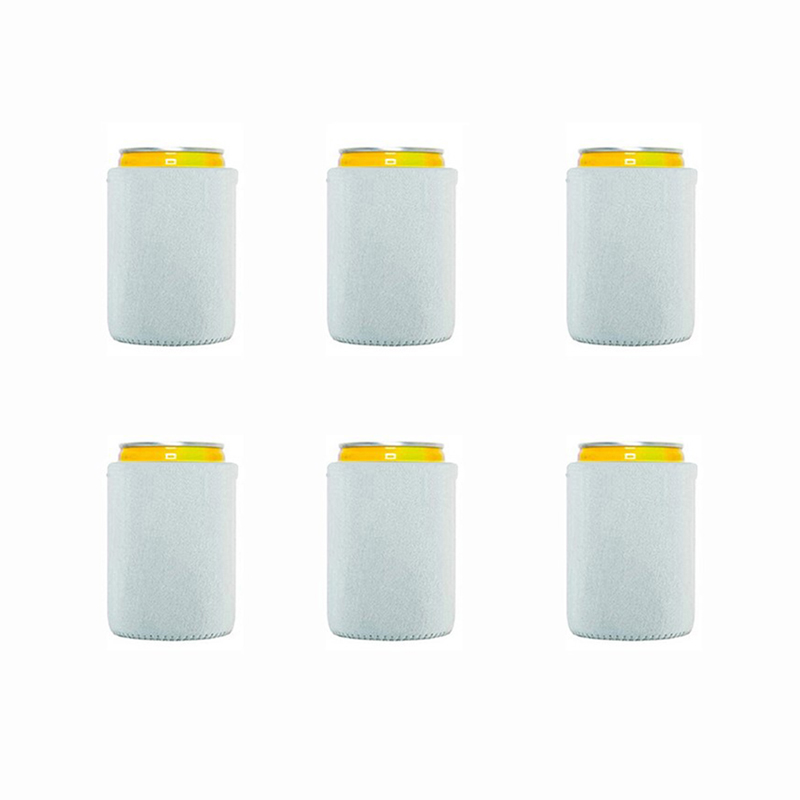 Refroidisseur de canette de bière chaude, manchons souples, support isolé réutilisable, bouteille d'eau de soda, camping, 6 pièces: Terne