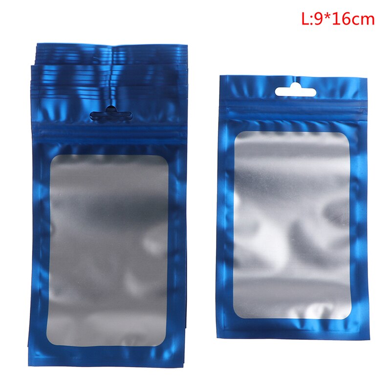 20Pcs/Pack Matte Zip lock Plastic Bag Aluminum Foil Hologram Food Pouch Small Water Proof Zipper Reclosable Pouches 3 Size: BLL