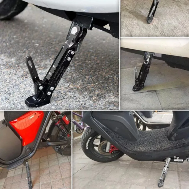 1 stks motorfiets standaard verstelbare voet zijsteun parkeerstandaard voor elektrische motor parkeervoet zijsteun standaard