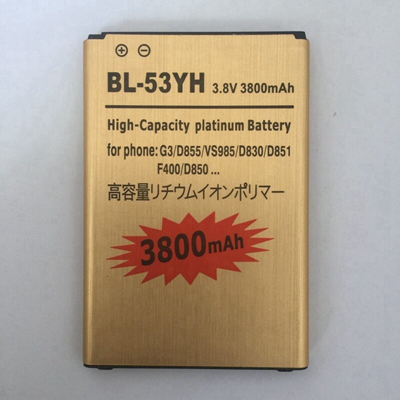 Voor Lg G3 Batterij BL-53YH Interne Vervanging Batterijen Bateria Voor Lg D858 D855 D857 D859 D850 F400 F460 F470 F400L