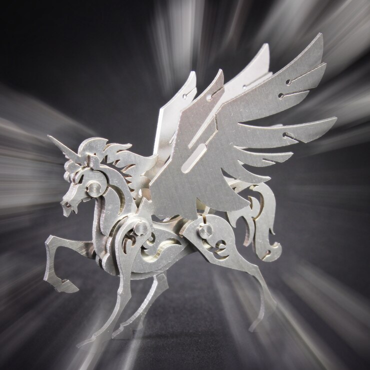 Elk/Dragon Animal Stainless Steel 3D Metal Kits Puzzle Assembling Model Birthday Decoration Collection Toy