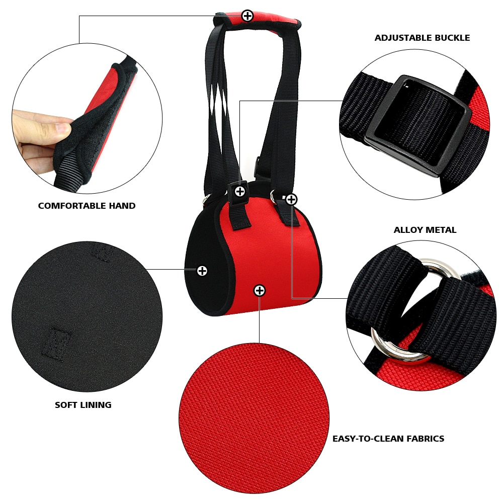 Nylon Dog Lift Harness For Canine Aid Lifting Vest Support Injured Old Pet With Handle For Small Medium and Large Dogs