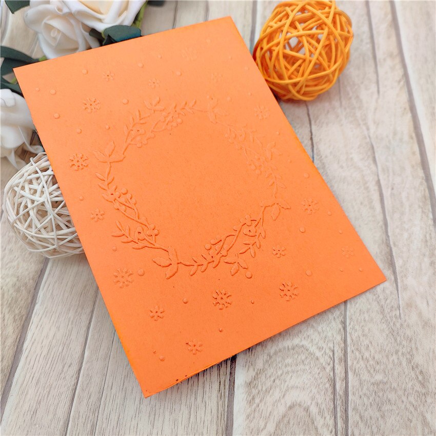 10.6*14.5CM Plastic Wreath Template Easter Wreath Craft Card Making Paper Card Album Wedding Decoration Embossing Folders