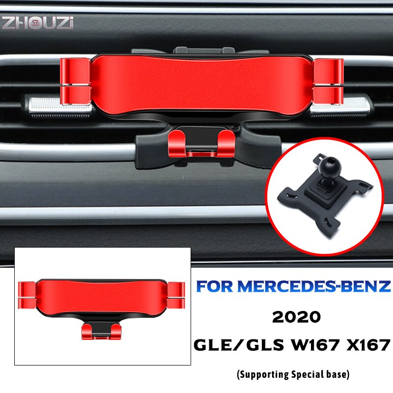 Voor Mercedes Benz W167 X167 Gle Gls Auto Mobiele Telefoon Houder Mounts Stand Gps Zwaartekracht Navigatie Beugel Auto Accessoires: Red