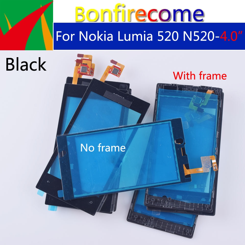 For Nokia Lumia 520 N520 Touch Screen Panel Digitizer Sensor Front Glass Outer Touchscreen Replacement 4.0 inch