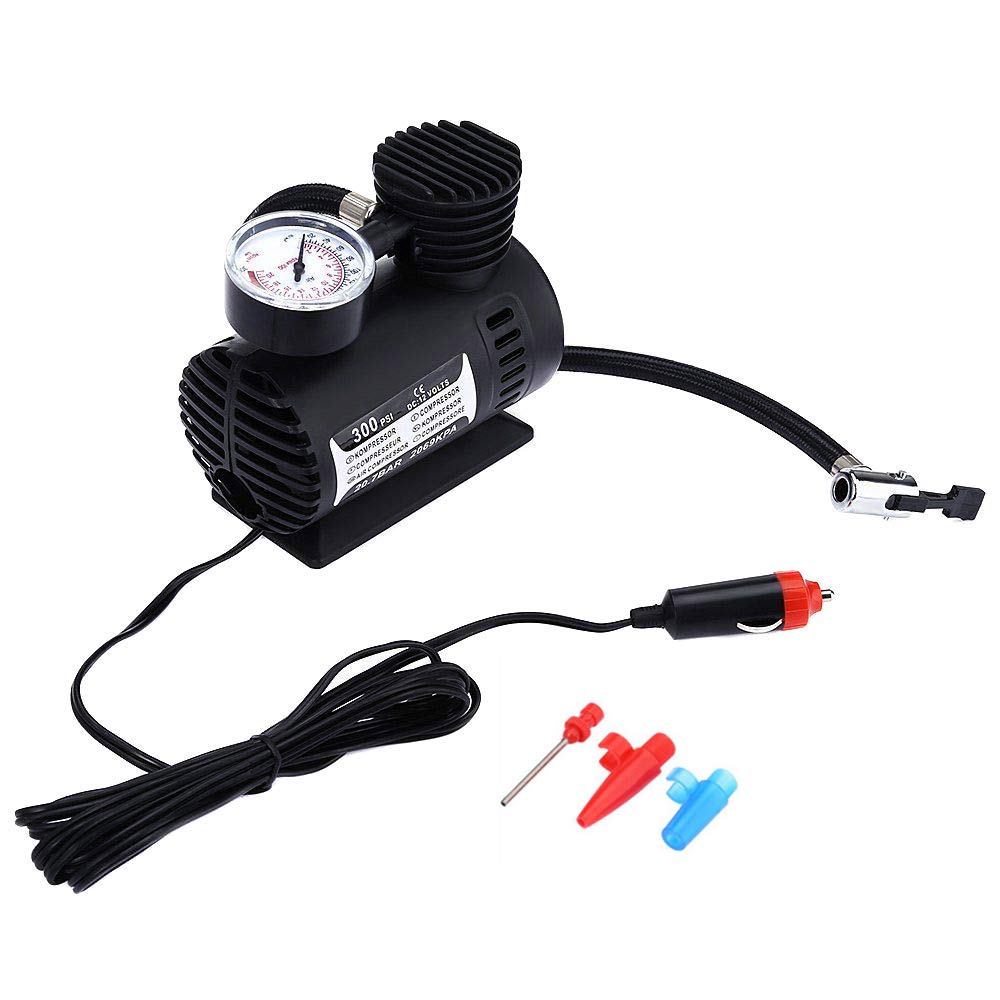 300PSI 12V Mini Pump Portable Air Electric Compressor Car Tire Motorcycle Basketball Football Air Inflator Pump