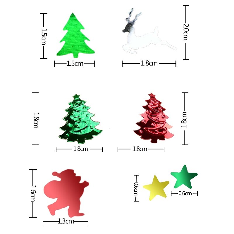 30g Christmas Confetti Artificial Snowflake Sequin Sant Claus Tree Snowman Confetti Year Table Decor Wedding Throwing