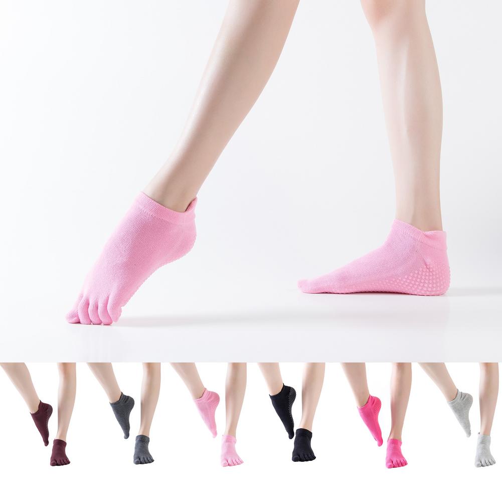 Vrouwen Yoga Teen Sokken Antislip Volledige Tenen Pilates Grip Sticky Sokken Dames Dans Sport Katoenen Sokken Ademend Anti-slip Goede