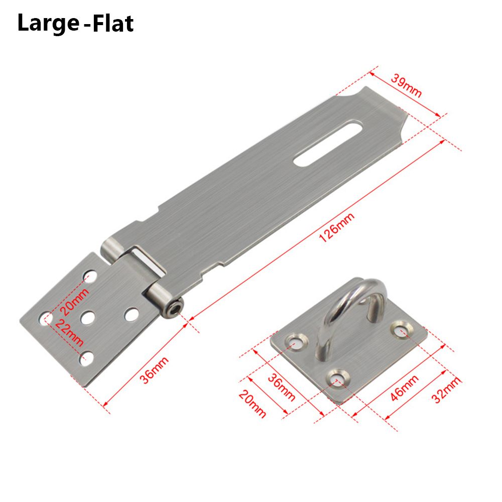 Hangslot Hasp Deur Sluiting Lock 90 Graden Haakse Schuur Gate Klink Huishoudelijke Anti-inbraak Bolt Deur Gesp Met montage Schroef: Blue