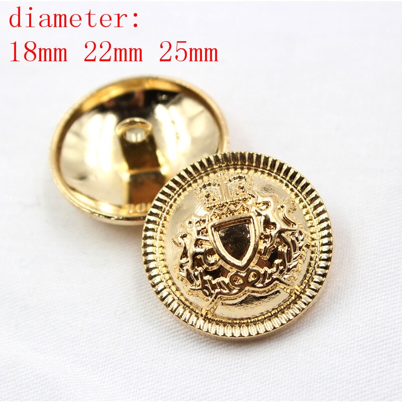 N171125 , 10 Stuks Metalen Knoppen, Kleding Accessoires Diy Handgemaakte Materialen, Pak Jas Knoppen, Mode Decoratieve Knoppen: 12 / 18MM