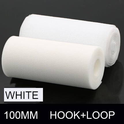 Ruban de fixation en tissu Nylon, 1 mètre/paire, Non adhésif, pour bricolage, accessoires de couture: 1M 100mm  white