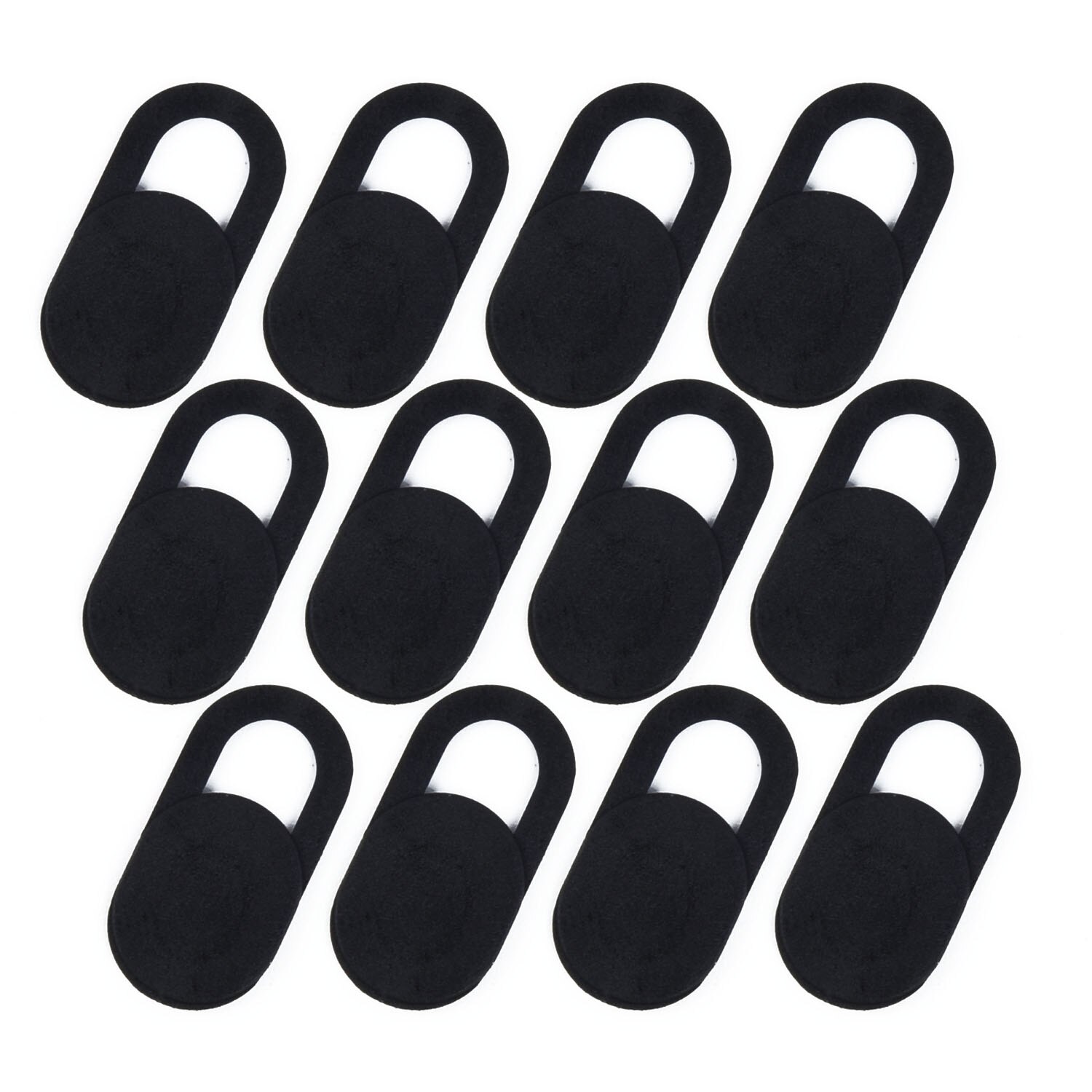 12Pcs Webcam Cover Sliding Webcam Covers Zwart 0.026in Ultradunne Web Voor Macbook Laptop Pro Tablet camera Cover