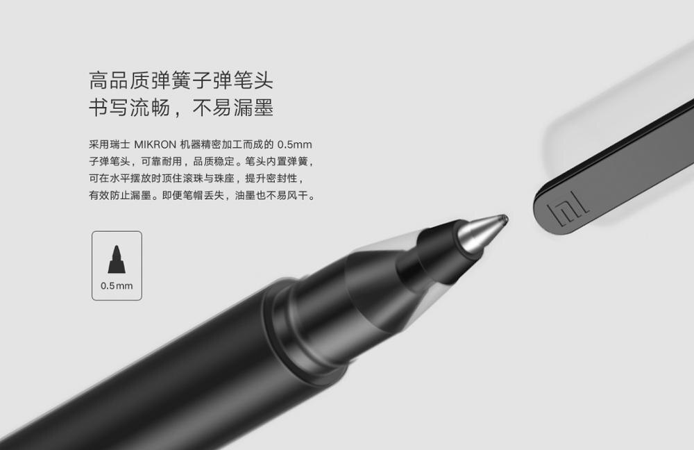 Originele Xiaomi Super Duurzaam Schrijven Teken Pen 0.5Mm Kogel Pen Ondertekening Pennen Glad Zwitserland Refill Mikuni Japan Inkt