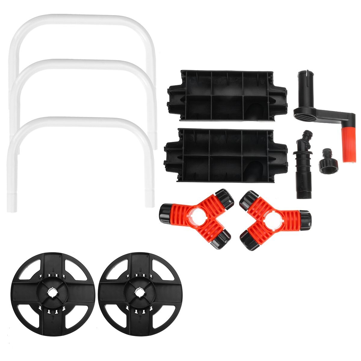 Garden Hose Reel Cart Four Wheels Portable Water Hose Rack Watering Trolley Car Washing Pipe Storage Holder Irrigation Supplies