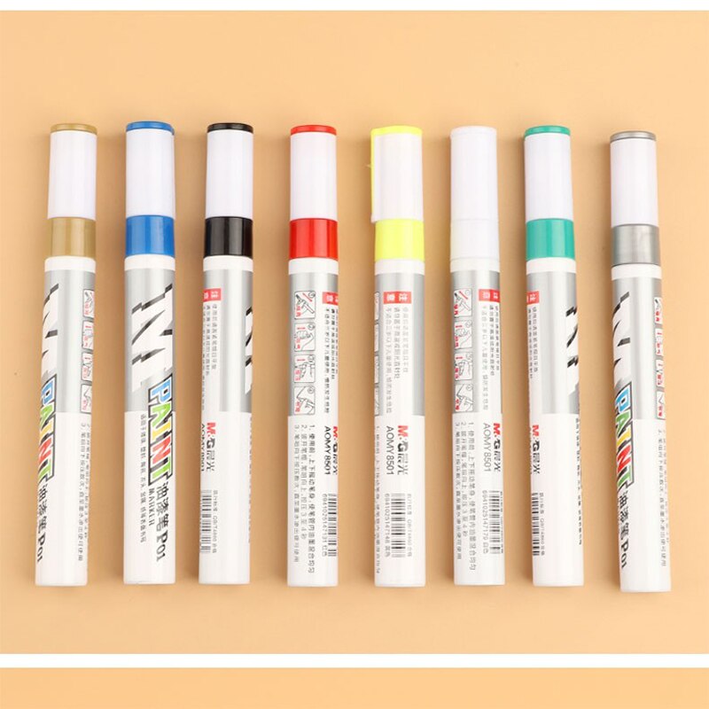 Color Waterproof Paint Marker Glass Plastic Ceramic Wood Metal Paper Car Paint Scratch Repair Pen Graffiti Tires Do Not Fade