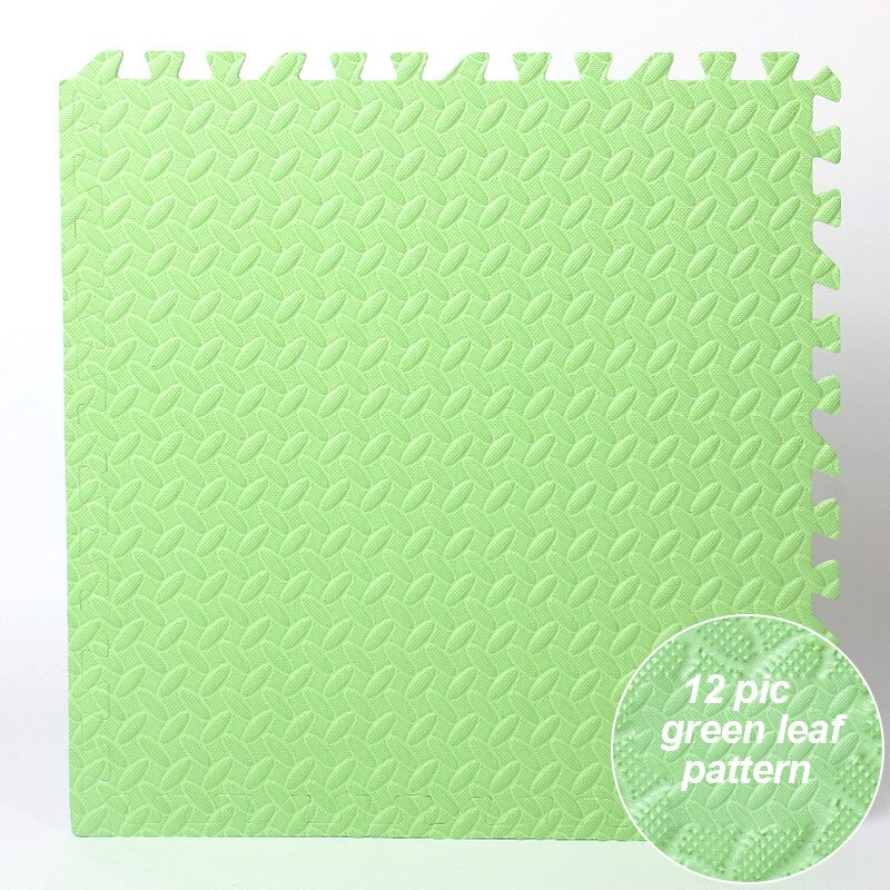 12PCS 30x30cm Yoga Mat EVA Soft Protective Floor Mat Anti-slip Bubble Bowl Foam Training Exercise Workout Fitness Cushion: Green 12 pic