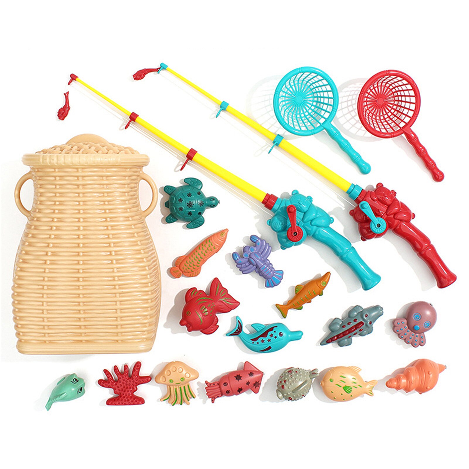 Kinderen Vissen Mand Speelgoed Set Grappige Magnetische Vissen Speelgoed Plastic Vis Hengel Set Kinderen Zomer Educatief Speelgoed