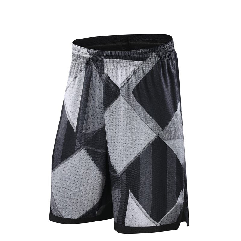 HOWE AO Brand Shorts Men Print Quick Dry Beachwear Short Pants Causal Elastic Male Shorts basketball short: Gray / M